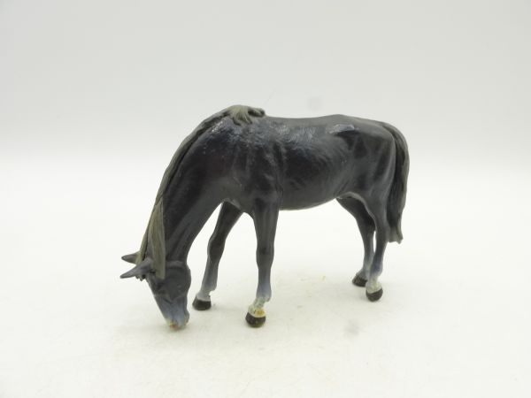 Elastolin Pferd weidend / grasend, Nr. 3812, schwarz