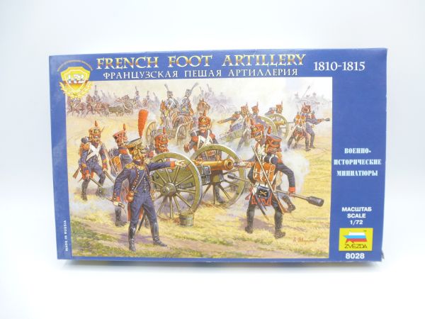 Zvezda 1:72 French Foot Artillery 1810-1815, No. 8028 - orig. packaging, on cast