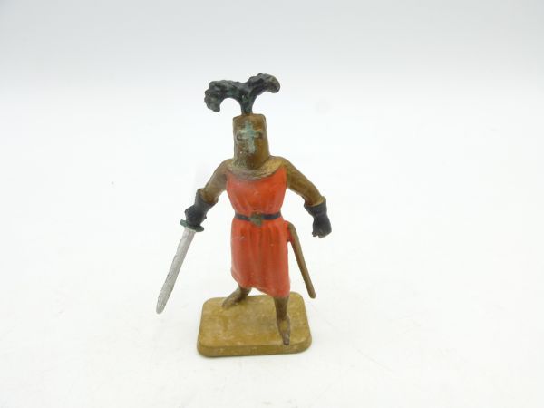Starlux 4 cm Ritter mit Helm, Schwert seitlich