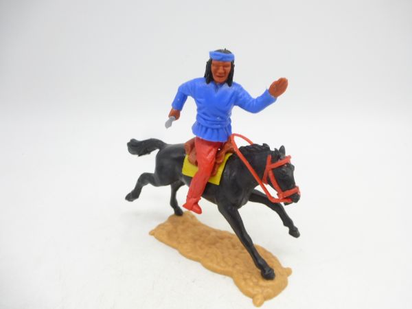 Timpo Toys Apache riding, blue with knife