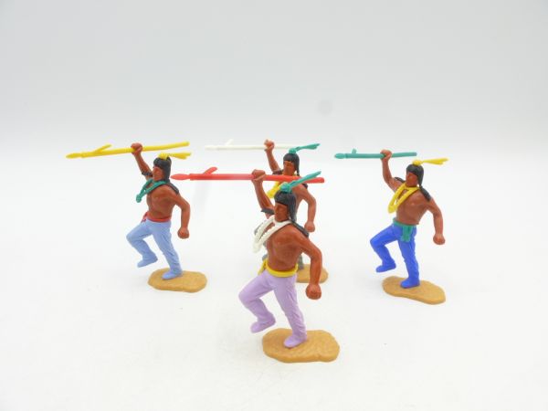 Timpo Toys 4 Indians 2nd version with thick spears