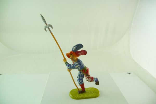 Elastolin 7 cm Landsknecht storming with spear, No. 9026 - early weapon