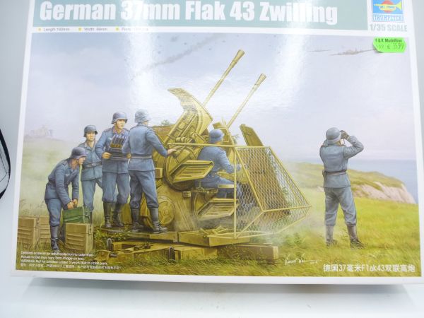 Trumpeter 1:35 German 37 mm FLAK 43 twin, No. 2347