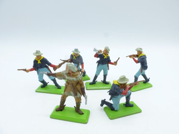 Britains Deetail Gruppe 7. Kavallerie Soldaten zu Fuß (6 Figuren)