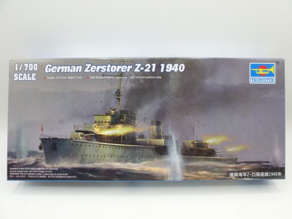 Trumpeter 1:700 German Destroyer Z-21 1940, No. 05792 - orig. packaging