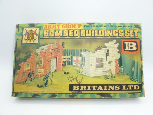 Britains Bombed Buildings Set, Nr. 4731 - seltene Box, Teile am Guss