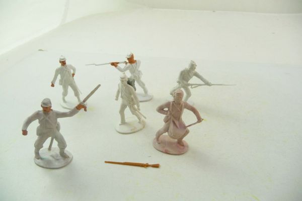 Merten 4 cm (Blank) 6 soldiers, Union / Confederate Army, see photos