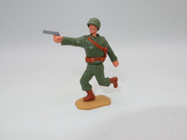 Timpo Toys Amerikanischer Soldat laufend mit Pistole