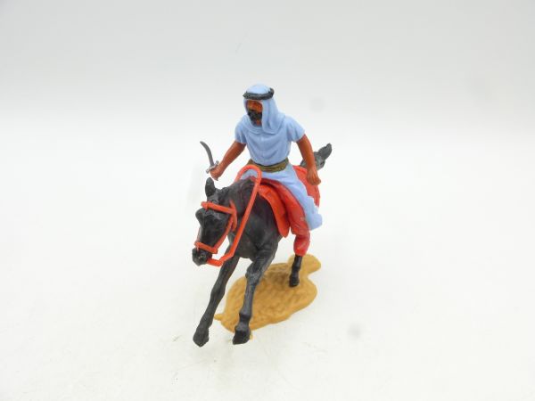 Timpo Toys Araber zu Pferd mit Krummdolch, hellblau