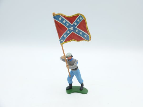 Britains Swoppets Confederate Army soldier going forward with flag - brand new