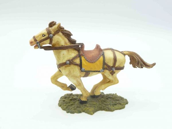 Elastolin 7 cm Pferd, galoppierend für Normannen + Römer - Sammlerbemalung
