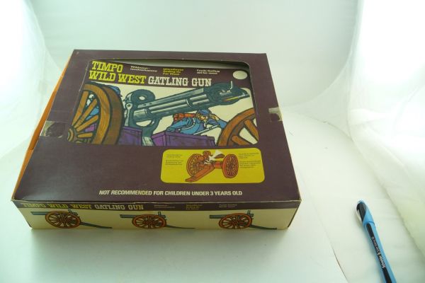 Timpo Toys Schüttbox, Leerkarton für Gatling Guns - selten, Box sehr guter Zustand