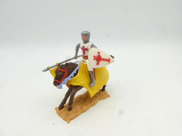 Timpo Toys Crusader 2nd version on horseback with flag