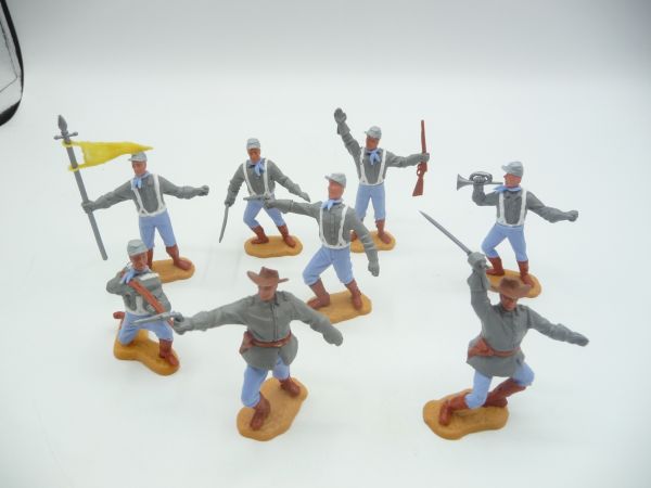 Timpo Toys Confederate Army soldiers 2nd version (8 figures) - nice set