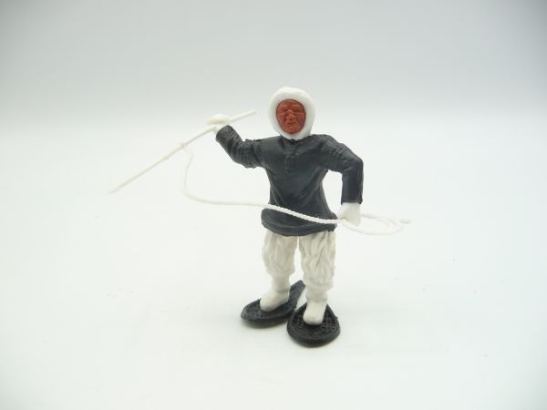Timpo Toys Eskimo schwarz, weiße Beine mit Harpune