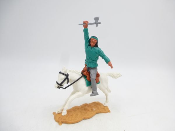 Timpo Toys Apache riding, dark green with tomahawk
