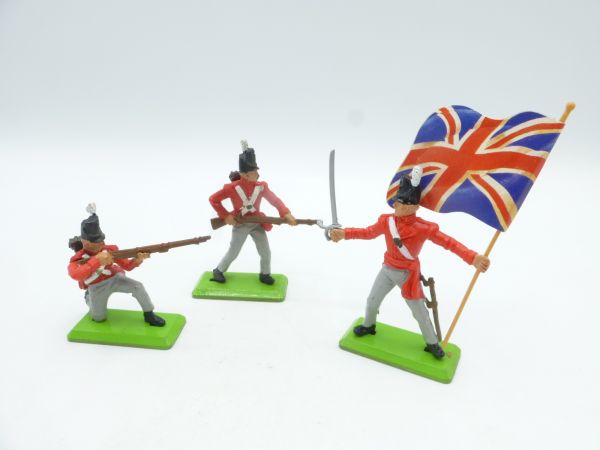 Britains Deetail Schönes Set Engländer zu Fuß (3 verschiedene Figuren)