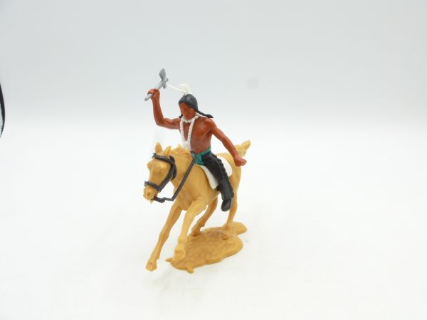 Timpo Toys Indianer 3. Version reitend mit Tomahawk
