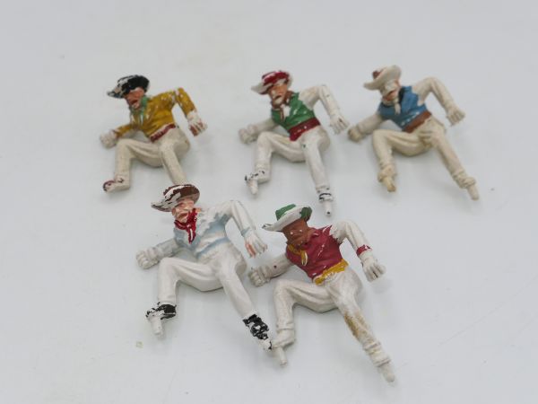 Timpo Toys 5 coachmen, 1st version, different colours - used, see photo