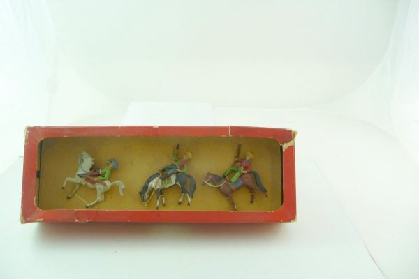 Merten 4 cm 3 Cowboy riders - orig. packaging, rare box, figure unused