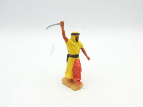 Timpo Toys Arab standing yellow with scimitar (inner coat red)