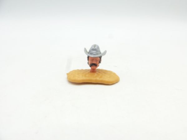 Timpo Toys Cowboy 4. Version, silbergrauer Stetson, schwarze Haare