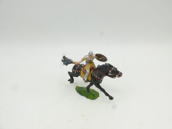 Elastolin 4 cm Norman on horseback with sword, No. 8854