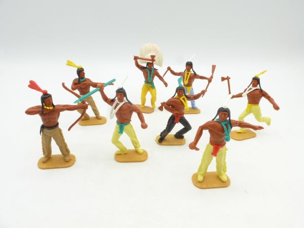 Timpo Toys Beautiful set of Indians 2nd version (8 figures)