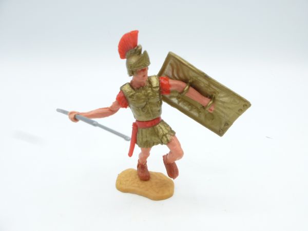 Timpo Toys Roman on one leg with pilum, red - shield loops ok