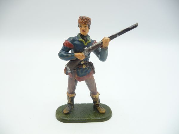 Modification 7 cm Trapper standing with rifle - great collector's painting
