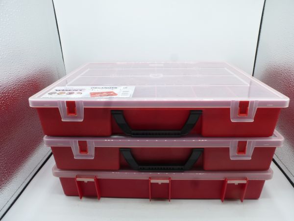 3 large spare parts boxes / weapon boxes / organiser