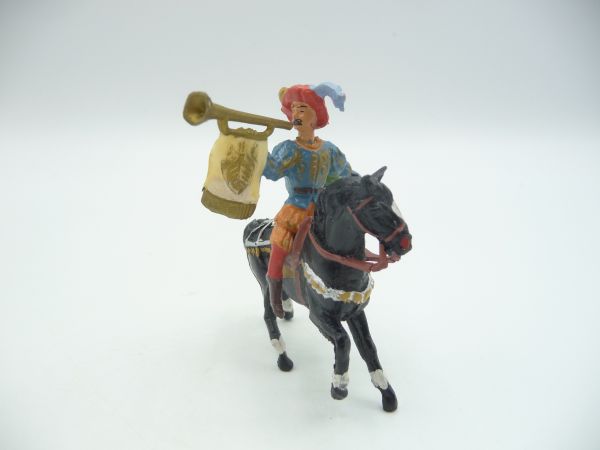 Merten 4 cm Lansquenet riding with fanfare - early figure, very good painting