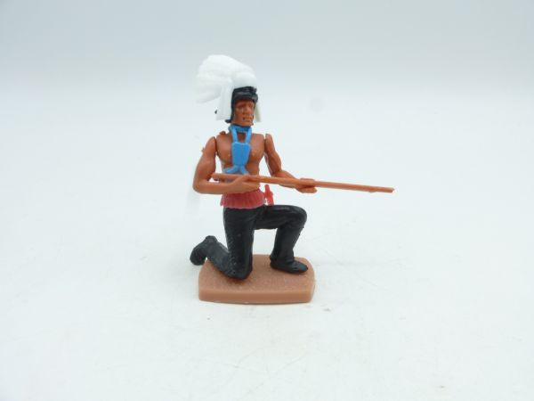 Plasty Indian kneeling with rifle - rare version
