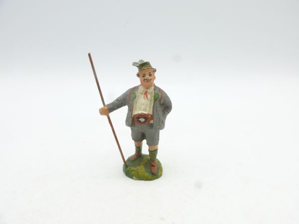 Elastolin (compound) Miniature series: Walker with stick (height ca. 5 cm)