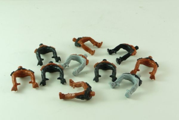 Timpo Toys 10 riding Cowboy lower parts 2nd version in different colours