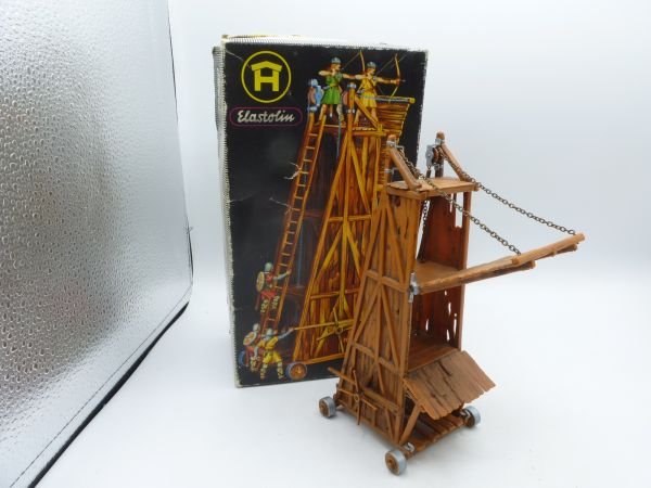 Elastolin 4 cm Siege tower, No. 9885 - orig. packaging