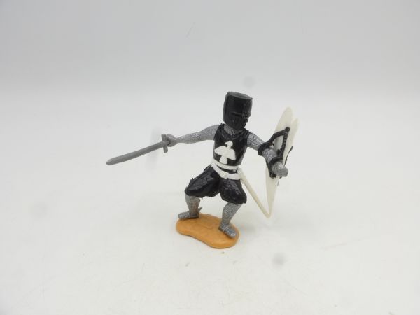 Timpo Toys Pot helmet knight, black/white - shield loops ok