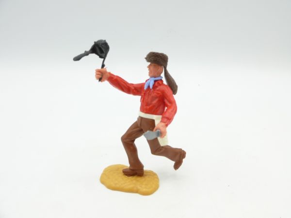 Timpo Toys Trapper running with scalp + knife