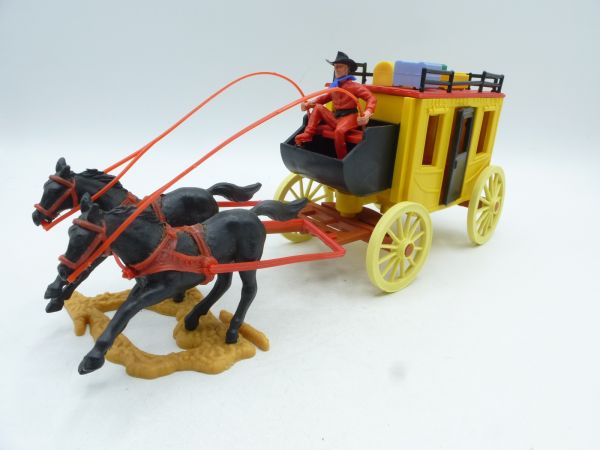 Timpo Toys Stagecoach 2nd version with light yellow wheels