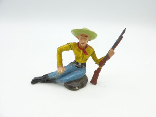 Merten Cowboy lying sideways with rifle - early painting