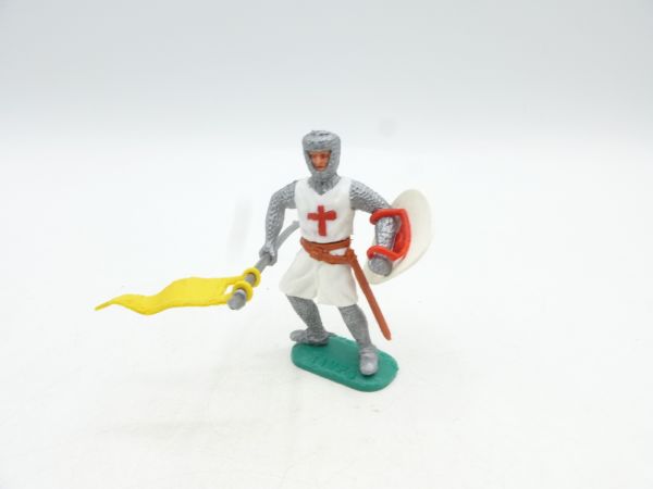 Timpo Toys Crusader 1st version standing with flag + shield