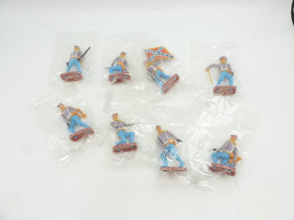 Plasty Confederates (8 figures) - great set, in original bags