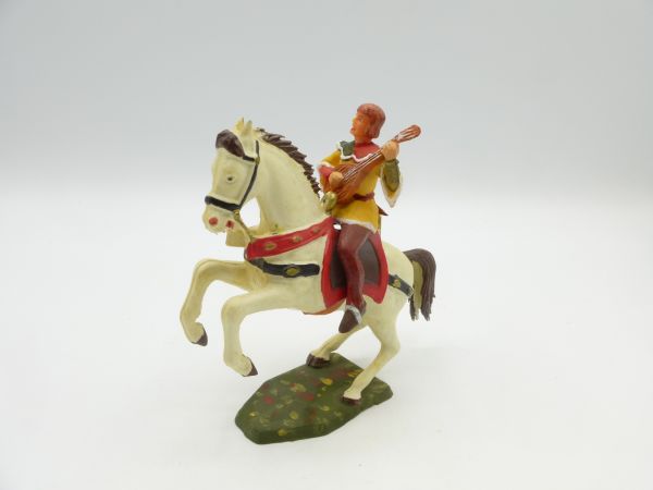 Starlux Troubadour on horseback with lute - rare figure