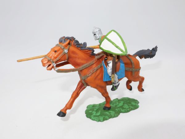 Elastolin 7 cm Norman with lance on horseback, No. 8855