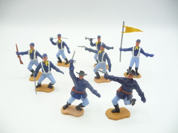Timpo Toys 6 Union Army soldiers 2nd version standing firing