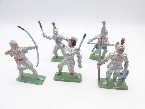 Crescent Toys Beautiful set of knights (5 figures)