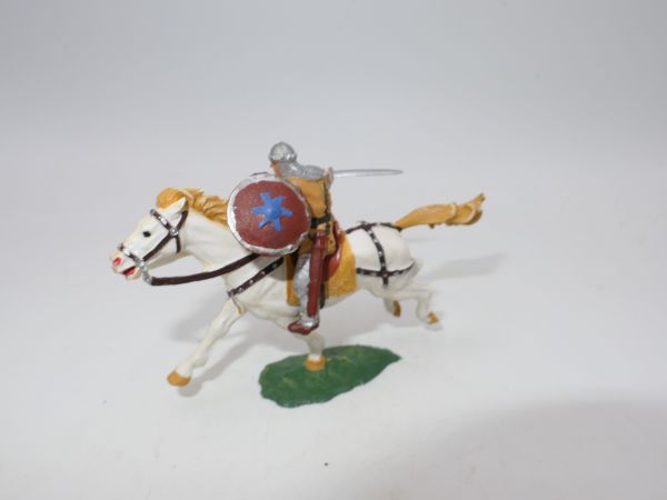 Elastolin 4 cm Norman with sword on horseback, No. 8856 - great colours
