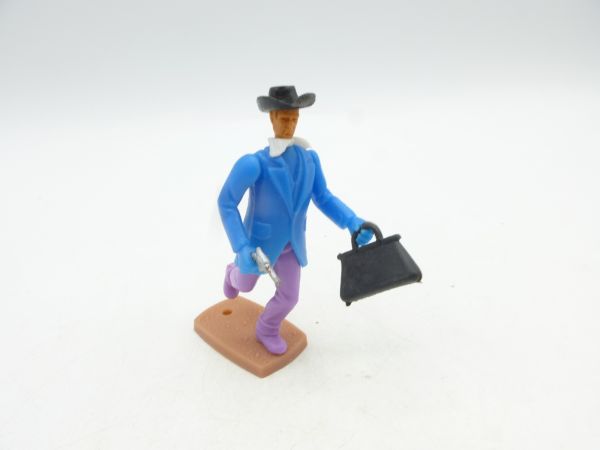 Plasty Gentleman laufend mit Geldtasche + Pistole