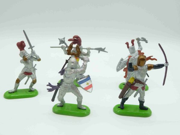 Britains Deetail Group of knights (made in China), 5 figures