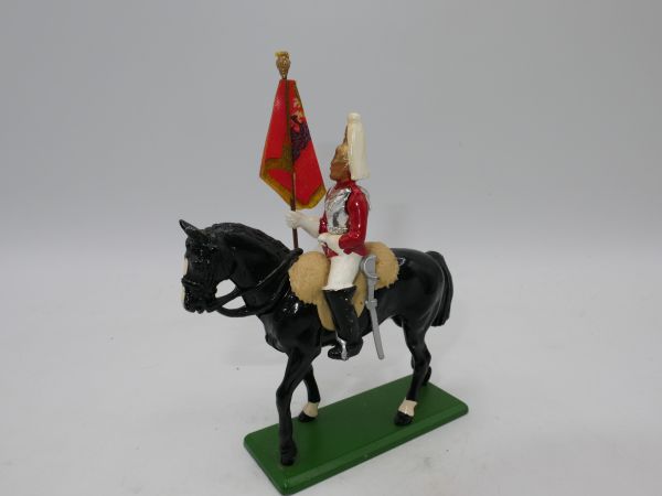 Britains Metal Life Guard with flag - with base
